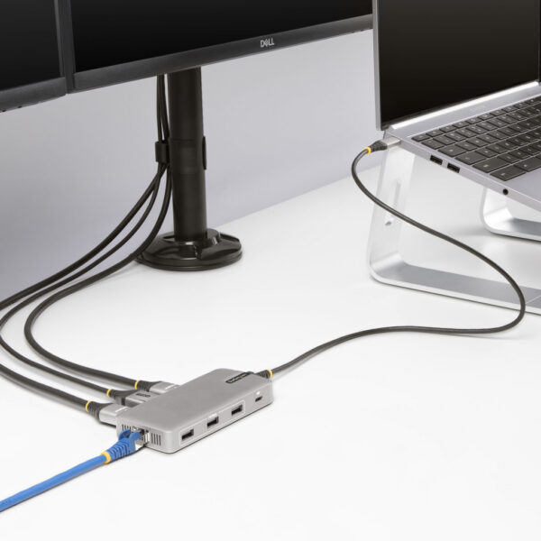 StarTech.com USB-C Triple Monitor Multiport Adapter, Dual 4K 60Hz + 4K 30Hz HDMI & DisplayPort, 3-Port USB Hub, 10Gbps, 100W PD - Afbeelding 7