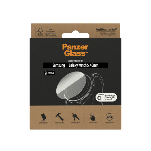 Panzerglass Gehard Glas Screenprotector Samsung Galaxy Watch 5 40mm - Afbeelding 3