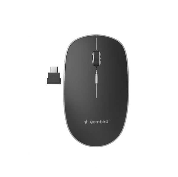 Gembird MUSW-4BSC-01 muis Ambidextrous RF Wireless + USB Type-C Optisch 1600 DPI