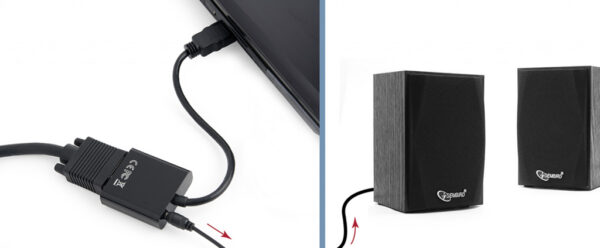 Gembird A-HDMI-VGA-03 video kabel adapter 0,15 m HDMI Type A (Standaard) VGA (D-Sub) Zwart - Afbeelding 4
