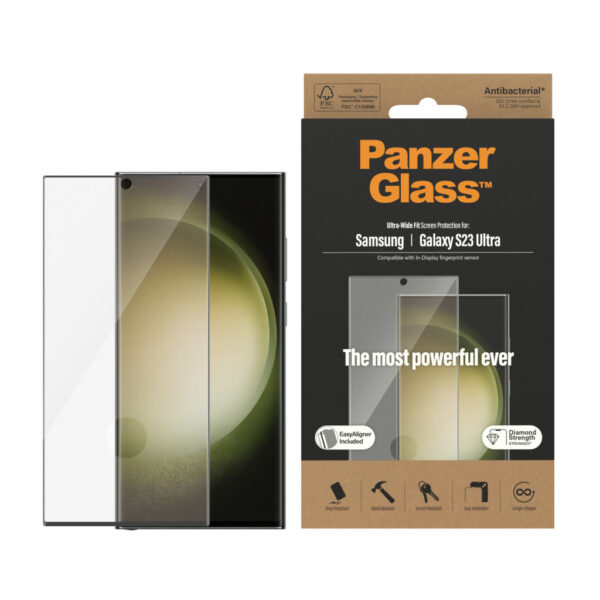 Panzerglass Gehard Glas Edge To Edge Screenprotector Samsung Galaxy S23 Ultra - Afbeelding 2