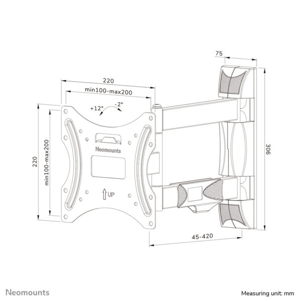Neomounts WL40-550BL12 TV-beugel wand 32-55" - full motion - Easy Install - Afbeelding 17