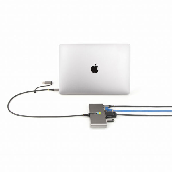 StarTech.com 2-Port USB-C Hub met Ethernet en RS-232, Geïntegreerde USB-C naar USB-A Dongle, 100W PD Pass-Through, 2x USB-A 5Gbp - Afbeelding 7