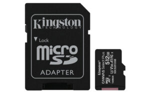 Kingston Technology Canvas Select 512GB micSDXC Plus 100R A1 C10 kaart + ADP