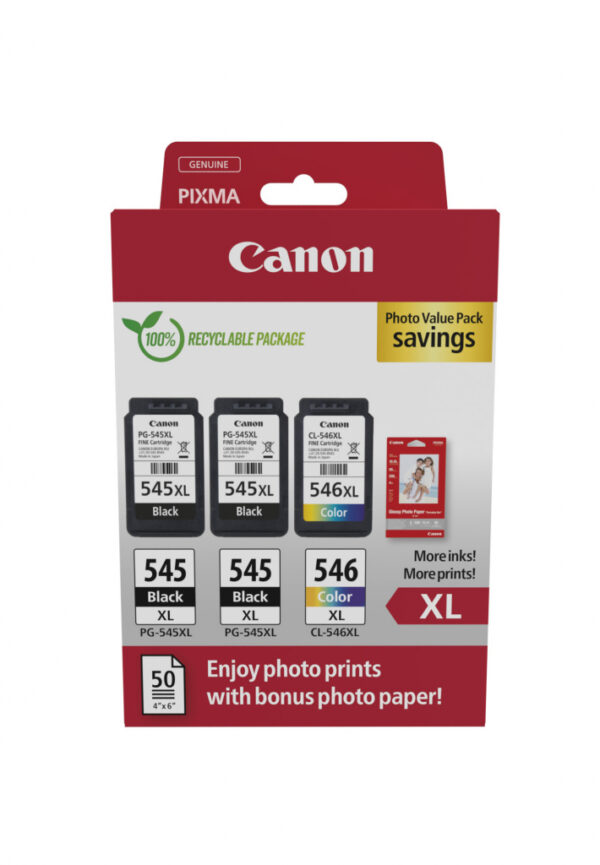 Canon 8286B015 inktcartridge 3 stuk(s) Origineel Hoog (XL) rendement Zwart, Cyaan, Magenta, Geel