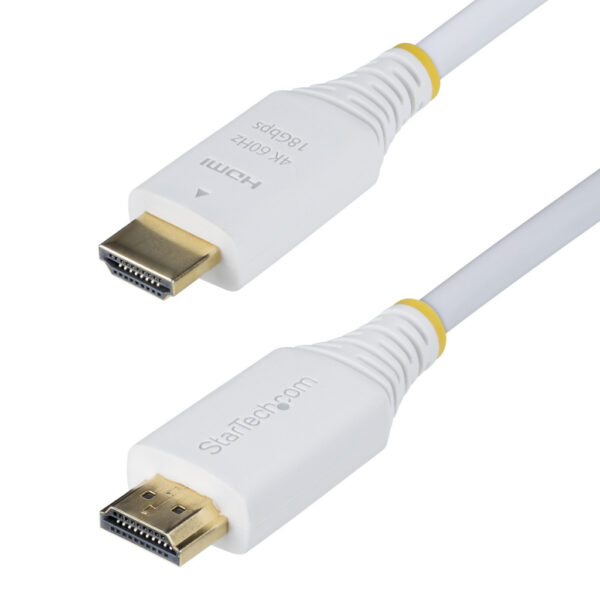 StarTech.com HDMI2-CABLE-4K60-6FW HDMI kabel 1,8 m HDMI Type A (Standaard) Wit - Afbeelding 2