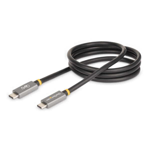 StarTech.com 1m USB4 Kabel, USB-IF Gecertificeerde USB-C Kabel, 40 Gbps, USB Type-C Data Transfer Kabel, 100W Power Delivery, 8K - Afbeelding 5