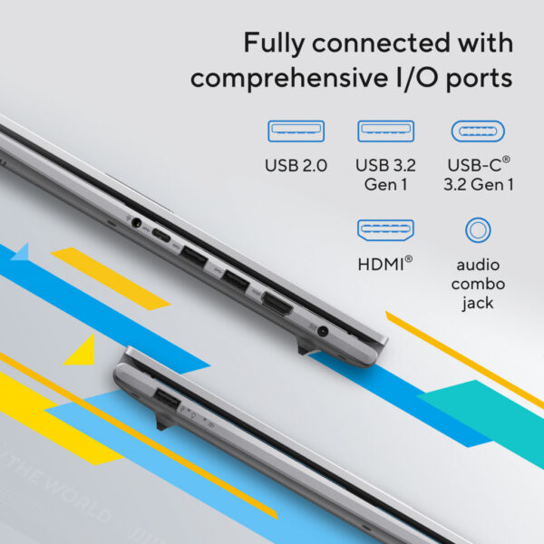 ASUS Vivobook 17 X1704VA-AU586W Intel® Core™ i5 i5-1334U Laptop 43,9 cm (17.3") Full HD 8 GB DDR4-SDRAM 512 GB SSD Wi-Fi 5 (802. - Afbeelding 18