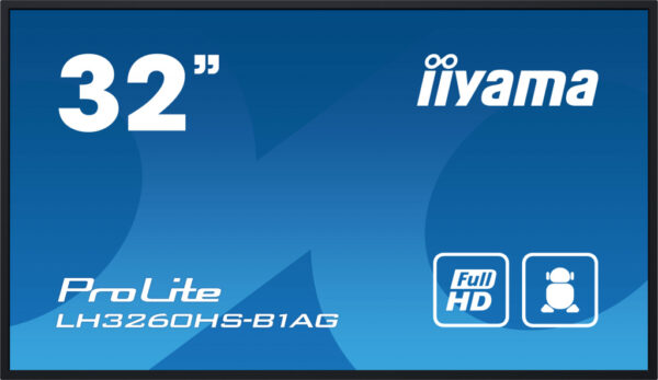 iiyama LH3260HS-B1AG beeldkrant Digitaal A-kaart 80 cm (31.5") LED Wifi 500 cd/m² Full HD Zwart Type processor Android 11 24/7 - Afbeelding 6