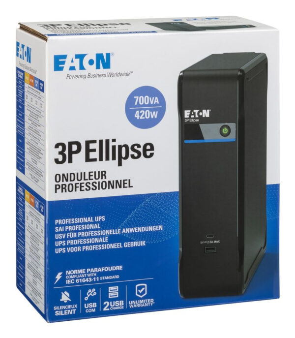 Eaton 3P700UI UPS Stand-by (Offline) 0,7 kVA 420 W 4 AC-uitgang(en) - Afbeelding 9
