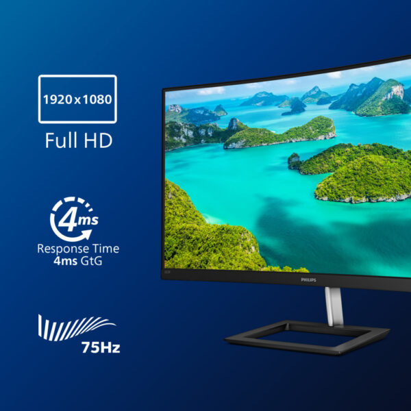 Philips E Line 322E1C/00 LED display 80 cm (31.5") 1920 x 1080 Pixels Full HD LCD Zwart - Afbeelding 9