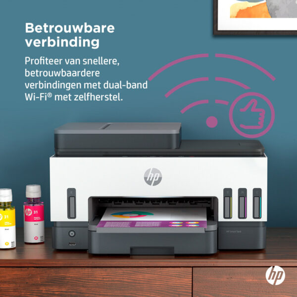 HP Smart Tank 7605 Draadloos All-in-One Kleur Printer, Dubbelzijdig printen; Kopieerapparaat, Scanner - Afbeelding 5