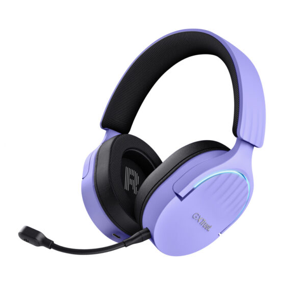 Trust GXT 491P FAYZO Headset Bedraad en draadloos Hoofdband Gamen USB Type-A Bluetooth Zwart, Paars - Afbeelding 2