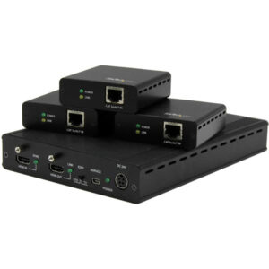 StarTech.com 3-Poort HDBaseT Extender set met 3 ontvangers 1x3 HDMI over CAT5 splitter 4K