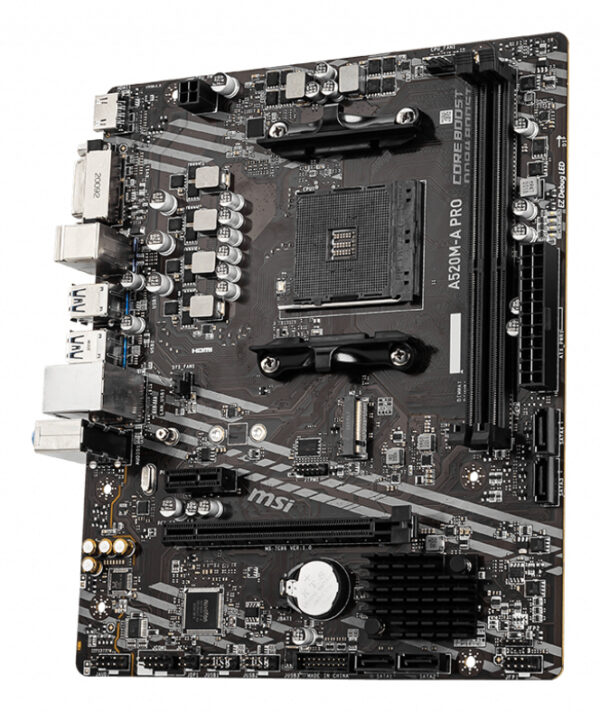 MSI A520M-A PRO moederbord AMD A520 Socket AM4 micro ATX - Afbeelding 3