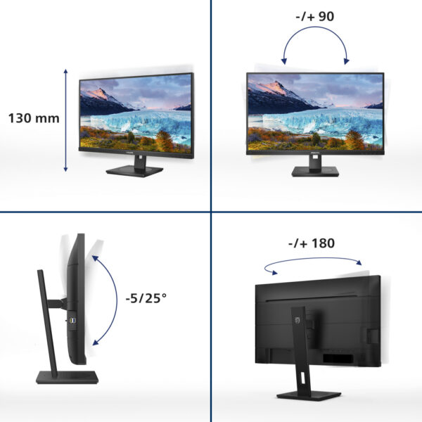 Philips S Line 273S1/00 computer monitor 68,6 cm (27") 1920 x 1080 Pixels Full HD LCD Zwart - Afbeelding 10