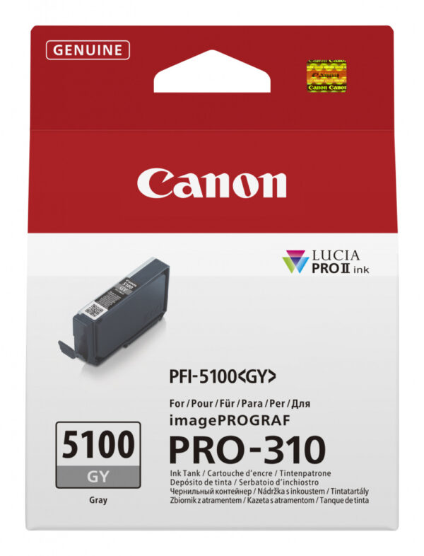 Canon PFI-5100 GY inktcartridge 1 stuk(s) Origineel Grijs