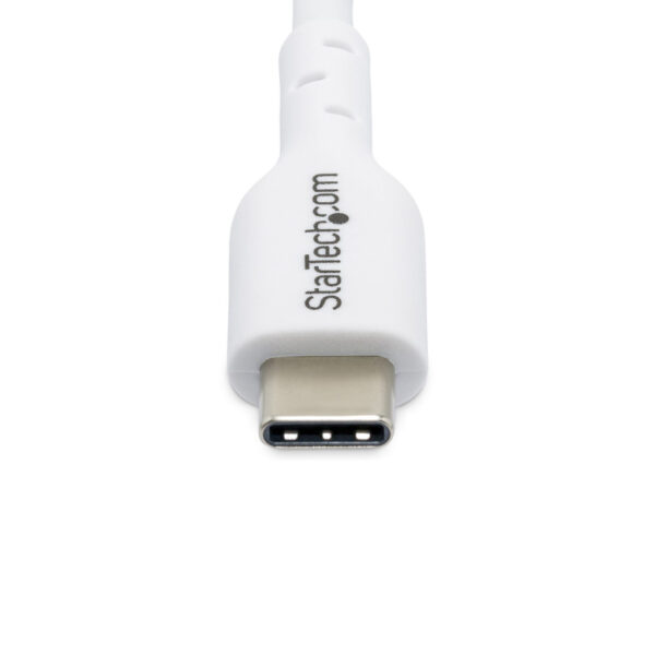StarTech.com 3m USB-C Laadkabel, Wit, USB C Kabel, USB 2.0 Type-C Laptop Oplaadkabel, 60W 3A Power Delivery, TPE Mantel, USB-C D - Afbeelding 4