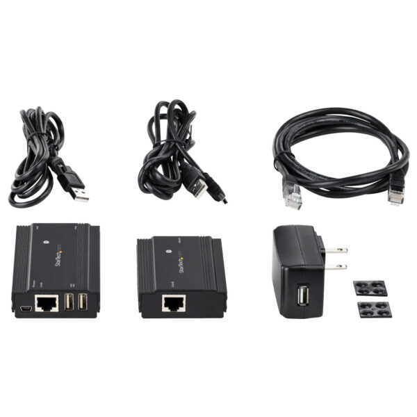 StarTech.com 4-Port USB 2.0 Extender Hub over Single CAT5e/CAT6 Ethernet Kabel (RJ45) - 100m - USB Extender Hub Adapter Kit - Me - Afbeelding 7