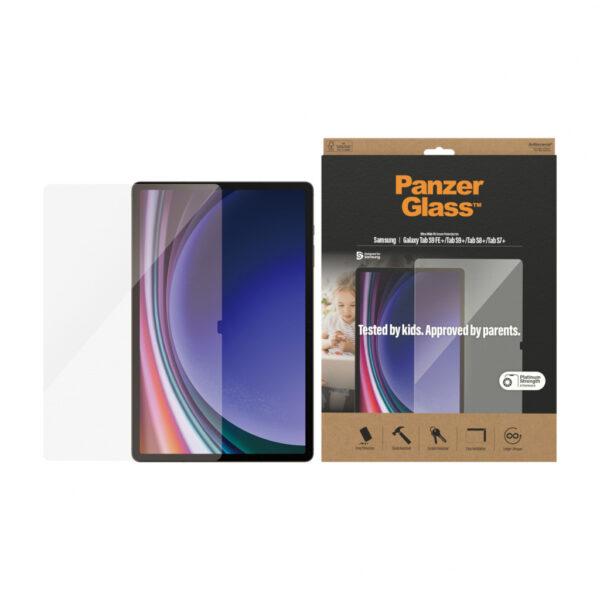 PanzerGlass ® Screen Protector Samsung Galaxy Tab S9+ | S9+ FE | S8+ | S7+ | Ultra-Wide Fit Doorzichtige schermbeschermer 1 stuk - Afbeelding 2