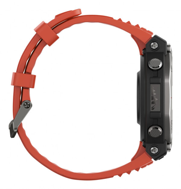 Amazfit T-Rex 3 Lava 3,81 cm (1.5") AMOLED Digitaal 480 x 480 Pixels Touchscreen Zwart, Roestvrijstaal GPS - Afbeelding 5