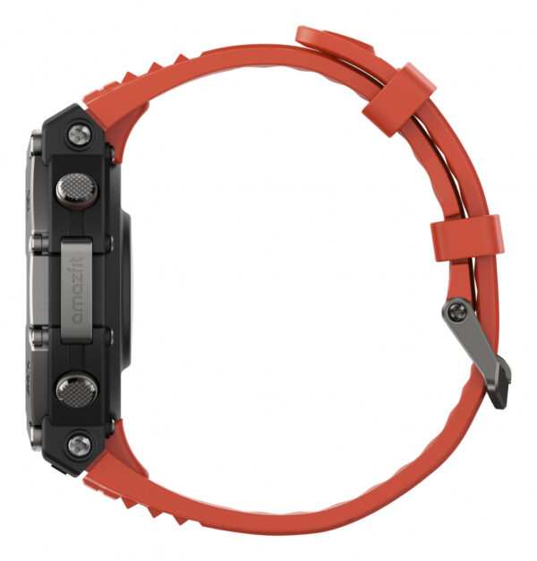 Amazfit T-Rex 3 Lava 3,81 cm (1.5") AMOLED Digitaal 480 x 480 Pixels Touchscreen Zwart, Roestvrijstaal GPS - Afbeelding 4