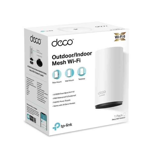 TP-Link Deco X50-Outdoor Dual-band (2.4 GHz / 5 GHz) Wi-Fi 6 (802.11ax) Wit 1 Intern - Afbeelding 3