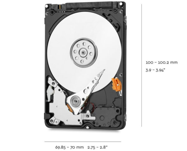 Western Digital Blue interne harde schijf 2 TB 5400 RPM 128 MB 2.5" SATA III - Afbeelding 2
