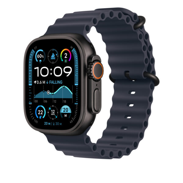Apple MYPC3ZM/A slimme draagbare accessoire Band Marineblauw Fluorelastomeer, Titanium - Afbeelding 2