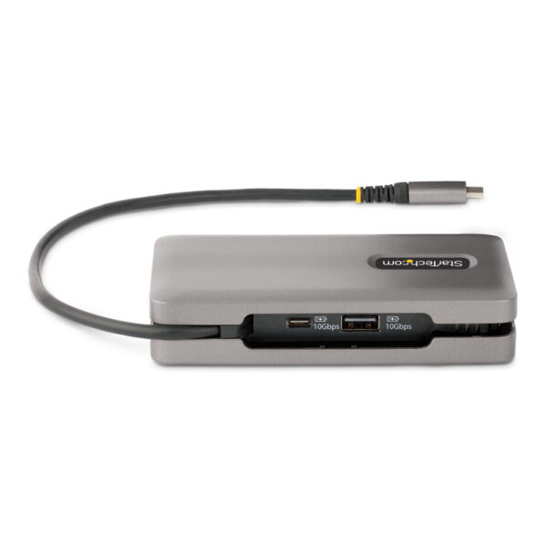 StarTech.com USB-C Multiport Adapter, 4K 60Hz HDMI/DP, 3-Port USB Hub, 100W Power Delivery Pass-Through, GbE, Travel Docking Sta - Afbeelding 6