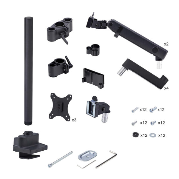 StarTech.com Triple Monitor Arm voor Bureau, Tot Drie 27inch Schermen, VESA 75x75/100x100, Instelling zonder Gereedschap, C-klem - Afbeelding 13