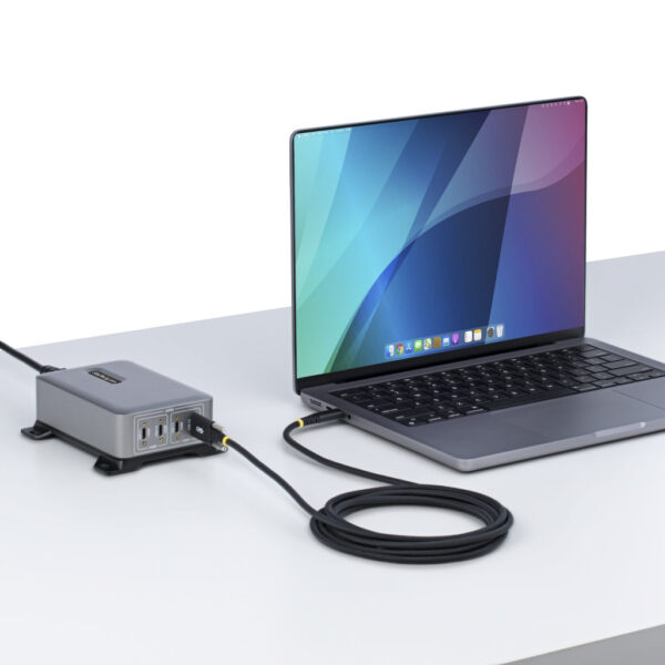 StarTech.com 3m USB-C Laadkabel met Zijschroefvergrendeling, 240W (5A) PD EPR, Siliconen Mantel met Gevlochten Nylon, USB 2.0 La - Afbeelding 7