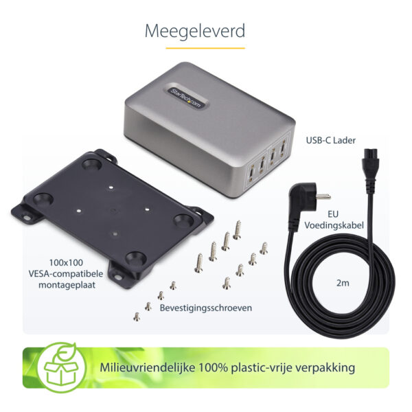StarTech.com 4-Port Multi-Device USB-C Oplader, Totaal 240W, Single Port 140W EPR, PD 3.1, Poorten met Schroefvergrendeling, Id - Afbeelding 20