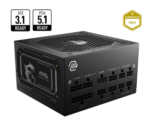 MSI MAG A750GL PCIE5 II power supply unit 750 W 20+4 pin ATX ATX Zwart - Afbeelding 5