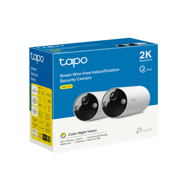 TP-Link Tapo C410 4-pack Kogel (vorm) IP-beveiligingscamera Buiten 2304 x 1296 Pixels Plafond/muur - Afbeelding 4