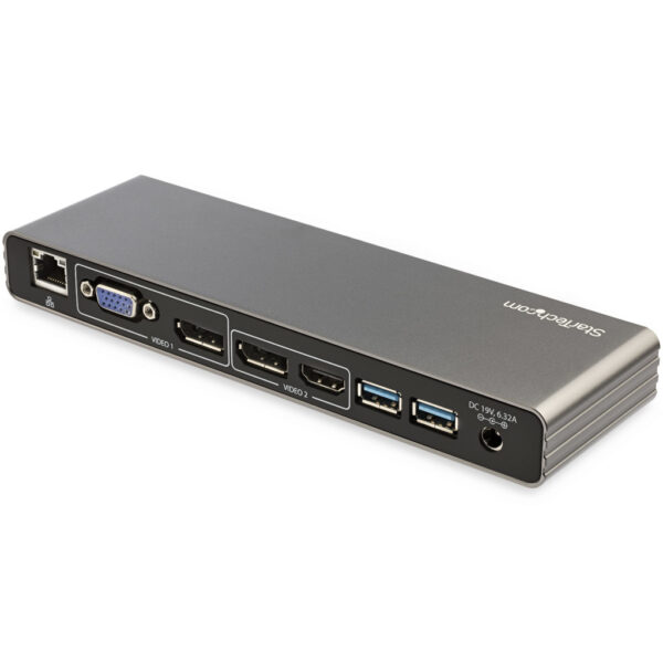 StarTech.com Thunderbolt 3 Dock - Dual 4K 60Hz Monitor TB3 Laptop Docking Station met DisplayPort, HDMI & 1080p VGA - 85W Power - Afbeelding 2