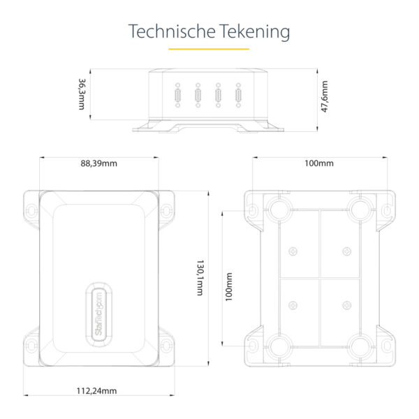 StarTech.com 4-Port Multi-Device USB-C Oplader, Totaal 240W, Single Port 140W EPR, PD 3.1, Poorten met Schroefvergrendeling, Id - Afbeelding 22