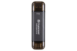 Transcend ESD310C Thunderbolt technologie 1 TB USB Type-a naar USB Type-C USB 3.2 Gen 2x2 Zwart
