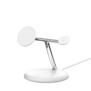 Belkin WIZ023VFWH oplader voor mobiele apparatuur Hoofdtelefoons, Smartphone, Smartwatch Wit USB Draadloos opladen Binnen