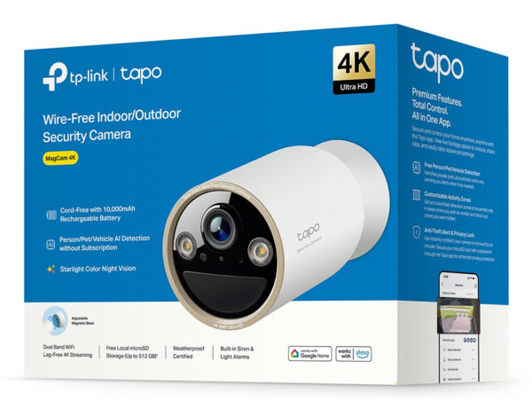 TP-Link Tapo C460 Kogel (vorm) IP-beveiligingscamera Buiten 3840 x 2160 Pixels Plafond/muur - Afbeelding 4