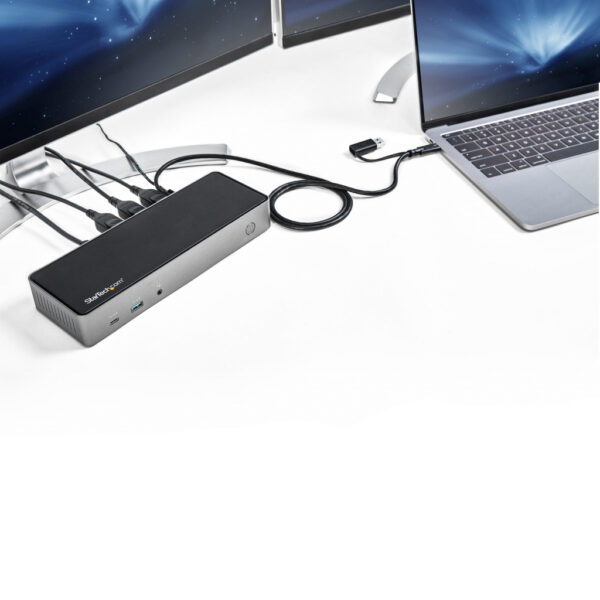 StarTech.com USB-C & USB-A Dock - Hybride Universeel Triple Monitor Laptop Docking Station DisplayPort & HDMI 4K 60Hz - 85W Powe - Afbeelding 5