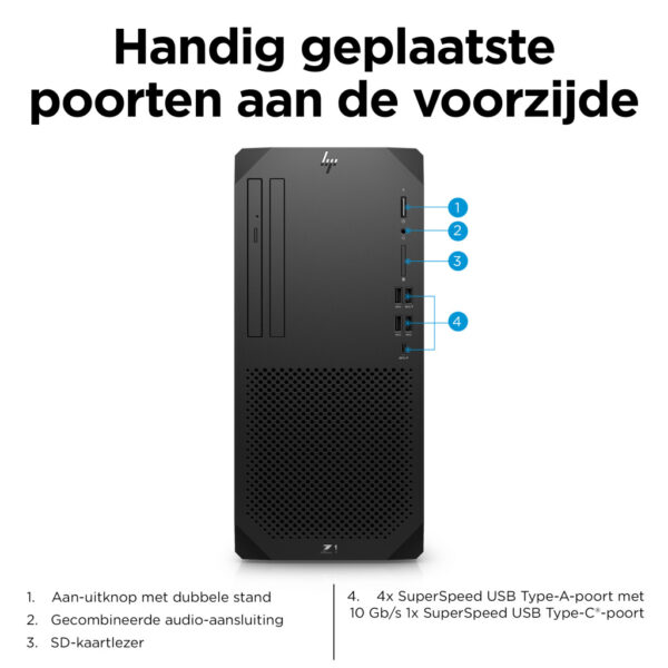 HP Z1 G9 Intel® Core™ i7 i7-14700 16 GB DDR5-SDRAM 1 TB SSD NVIDIA GeForce RTX 4060 Windows 11 Pro Tower Workstation Zwart - Afbeelding 6