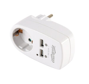 Gembird EG-ACU2-02 oplader voor mobiele apparatuur Universeel Wit AC Binnen