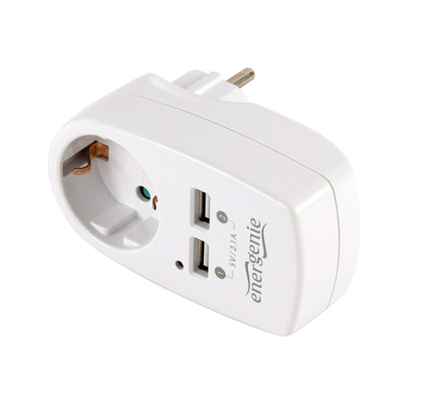 Gembird EG-ACU2-02 oplader voor mobiele apparatuur Universeel Wit AC Binnen