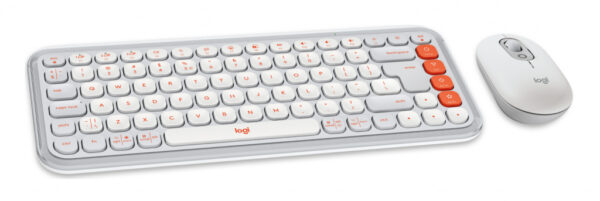 Logitech 920-013141 toetsenbord Inclusief muis Universeel Bluetooth QWERTY US International Oranje, Wit - Afbeelding 2