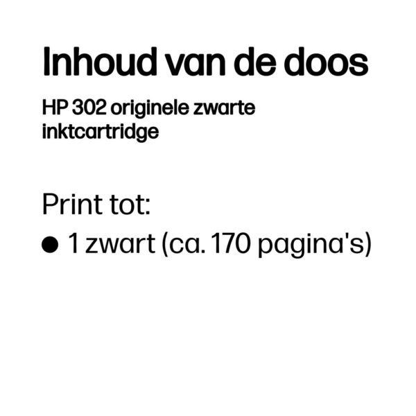 HP 302 originele zwarte inktcartridge - Afbeelding 11