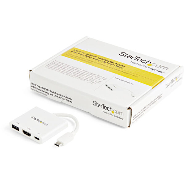 StarTech.com USB-C multiport adapter met HDMI USB 3.0 poort 60W PD wit - Afbeelding 6