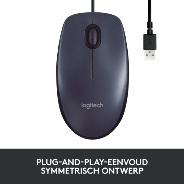 Logitech B100 muis Kantoor Ambidextrous USB Type-A Optisch 800 DPI - Afbeelding 11