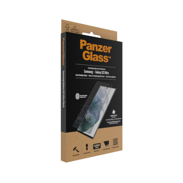 PanzerGlass Gehard Glas Edge to Edge Screenprotector Samsung Galaxy S22 Ultra - Afbeelding 4