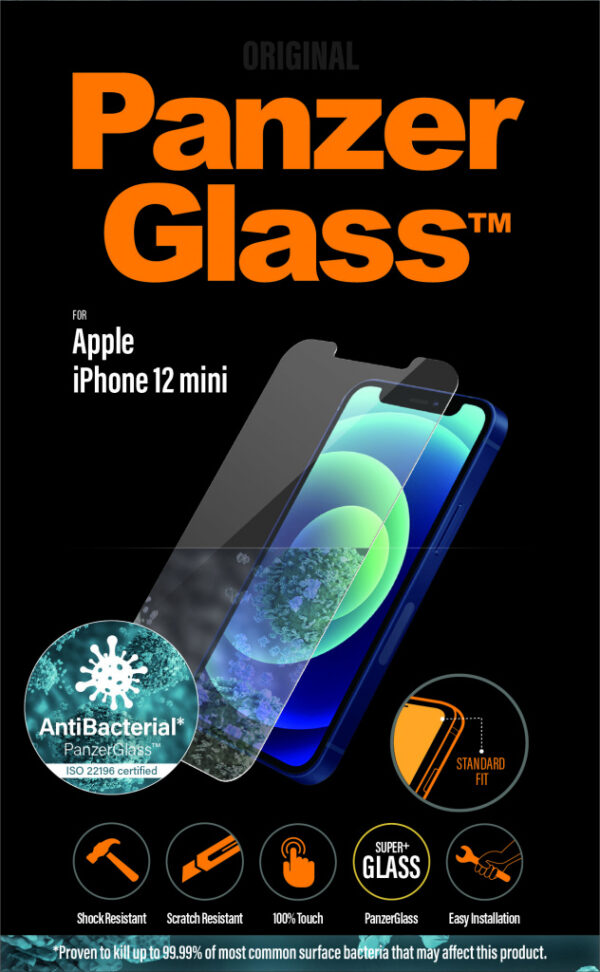 PanzerGlass ® Screen Protector iPhone 12 Mini | Standard Fit Doorzichtige schermbeschermer Apple 1 stuk(s) - Afbeelding 7